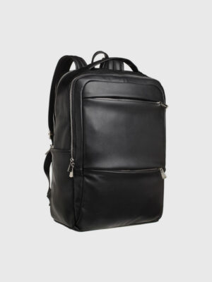 BOBBY BLACK MEN'S: DOUBLE ZIP BACKPACK