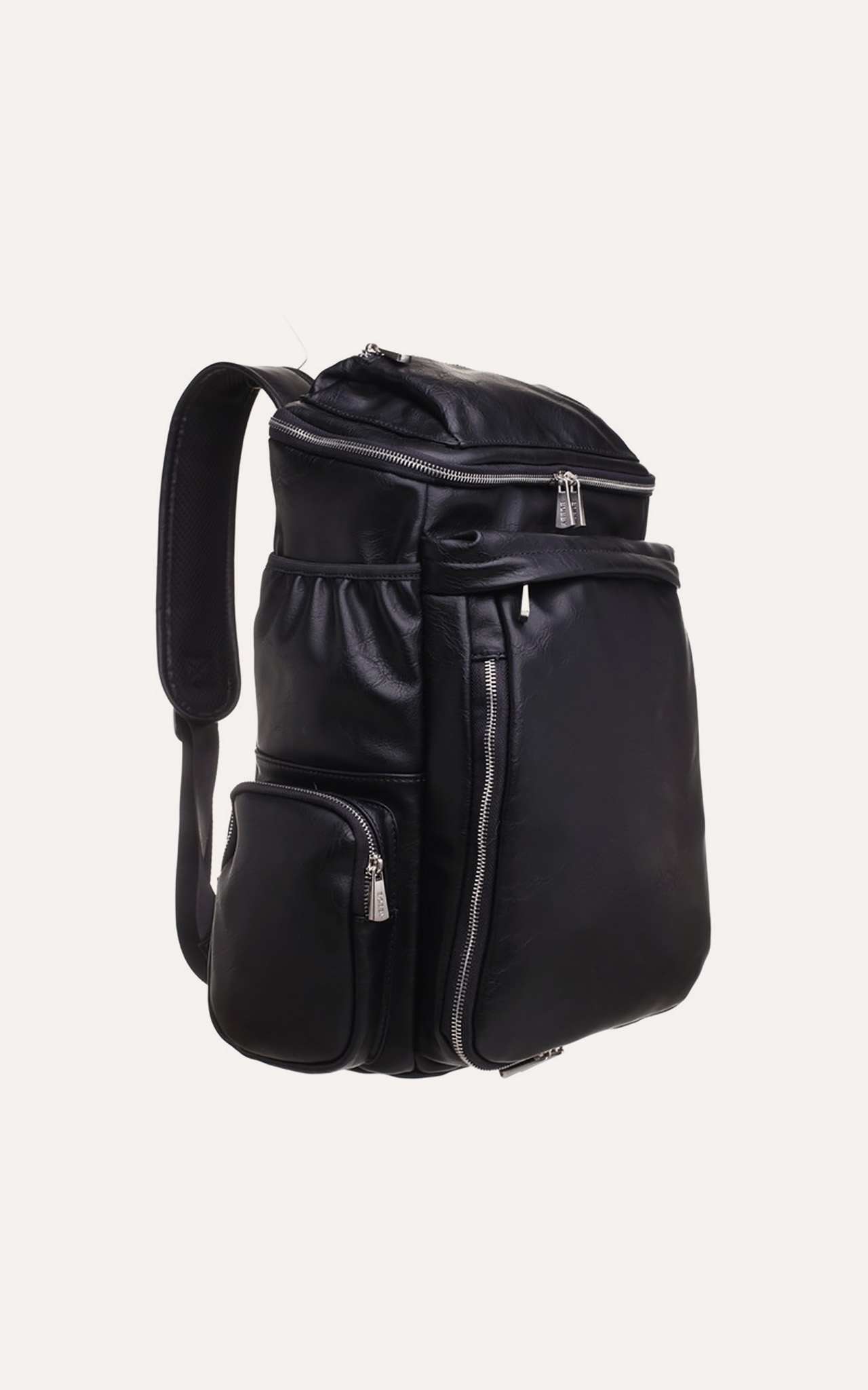 bobby black leather backpack BOBBY BLACK MEN'S: MULTI COMPARTMENT BACKPACK