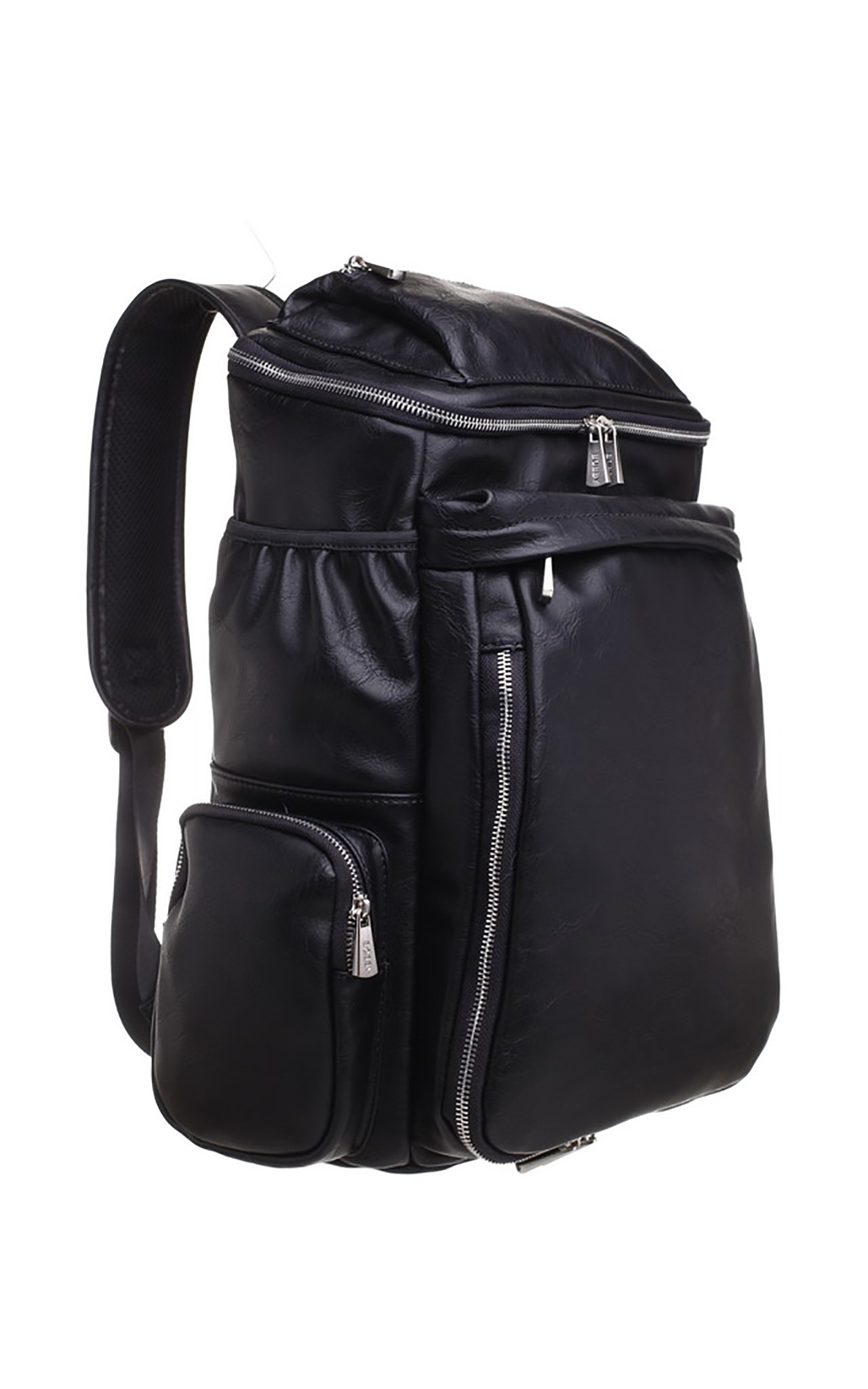 black pu leather school backpack with gold zipper Customized Logo PU Leather Mini Backpack Set for Women