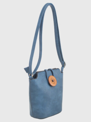 SMALL WOODEN BUTTON CROSSBODY BAG