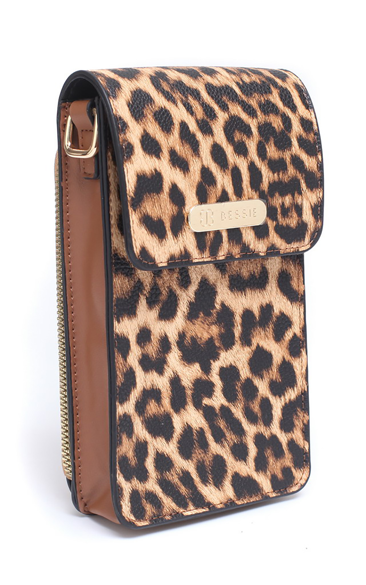 Leopard print outlet cross over bag