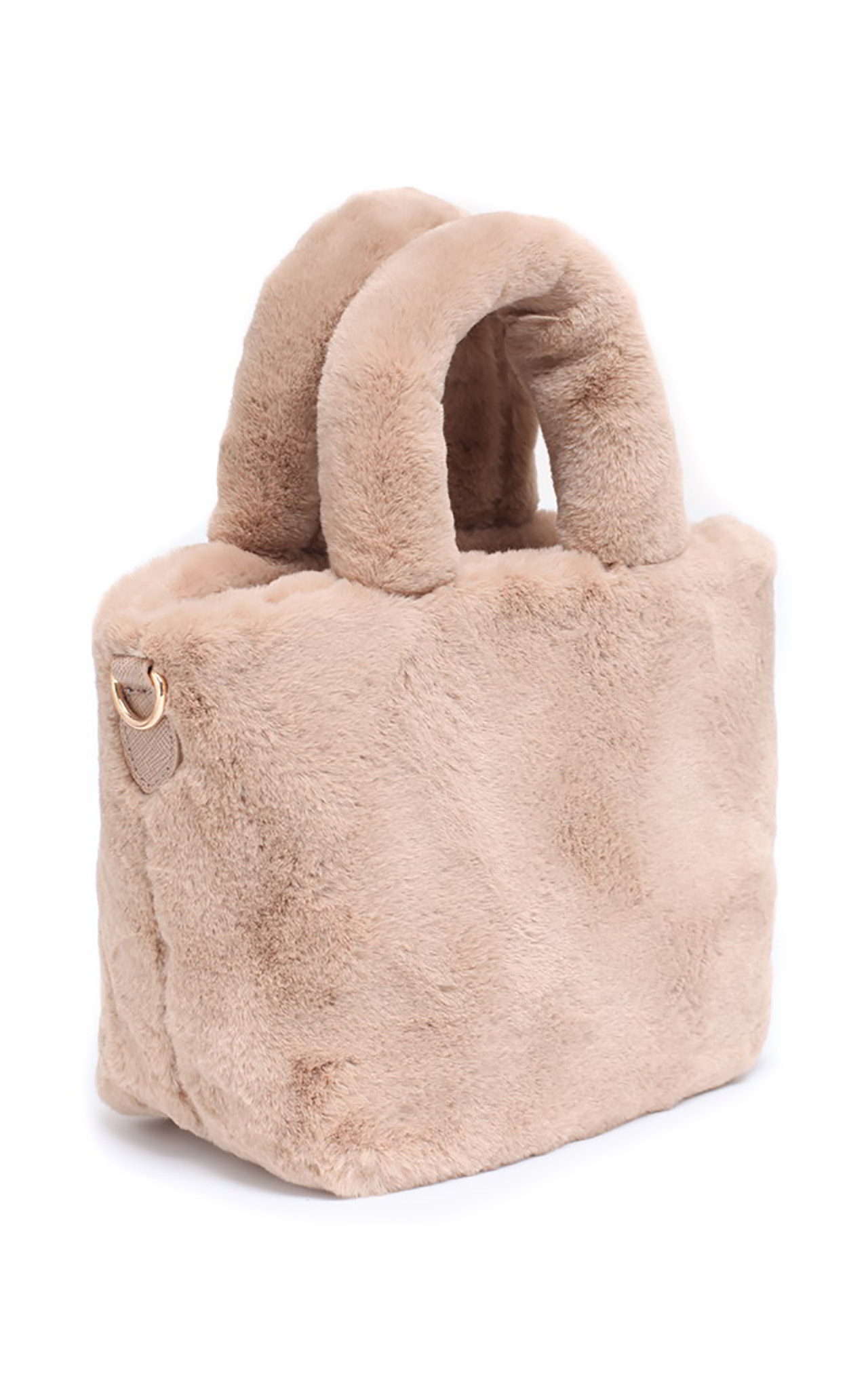 FLUFFY FAUX FUR SMALL TOTE – Bessie London