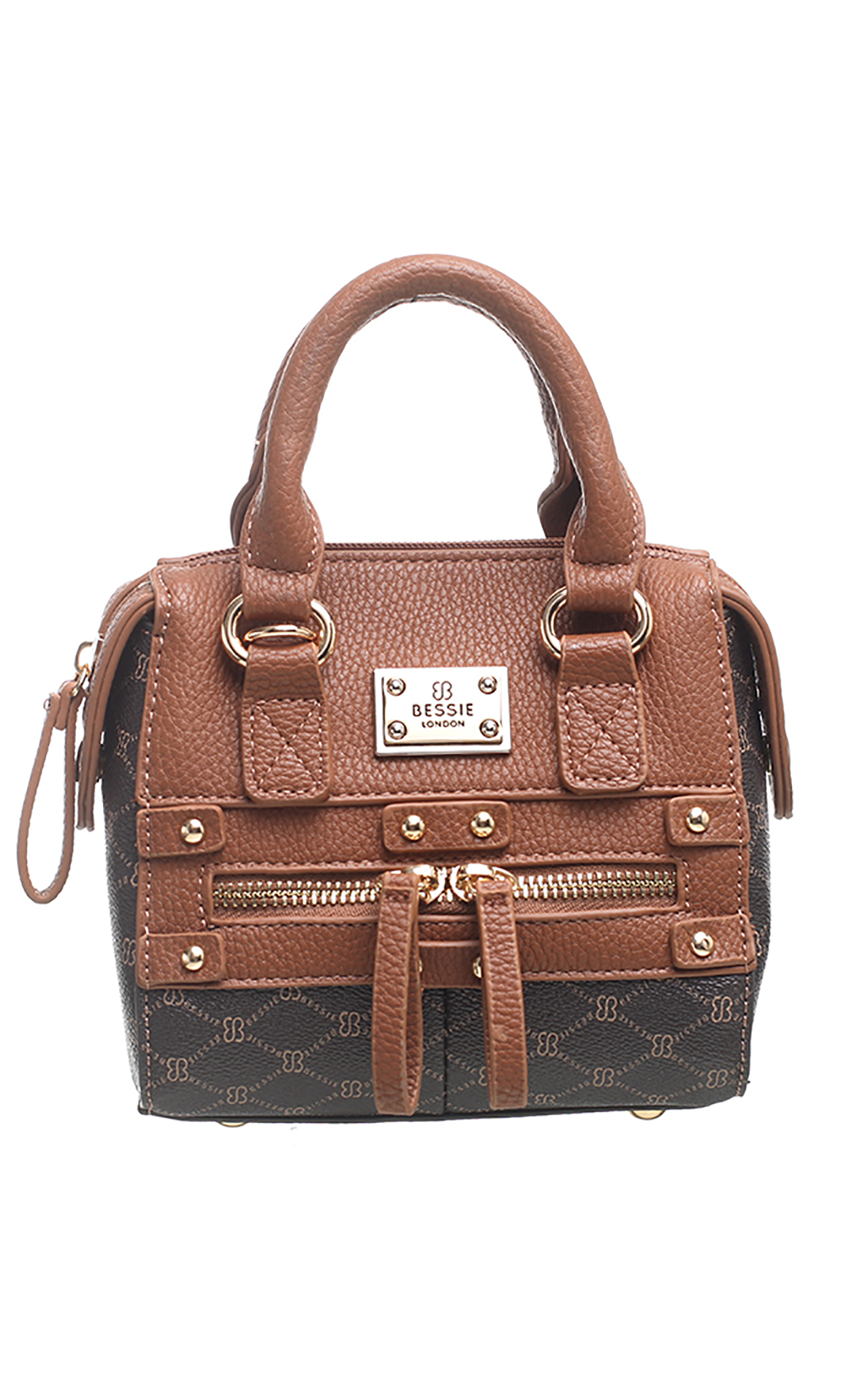 Brown Bessie Button Bag - Vegan Friendly | Online at Daisy Accents