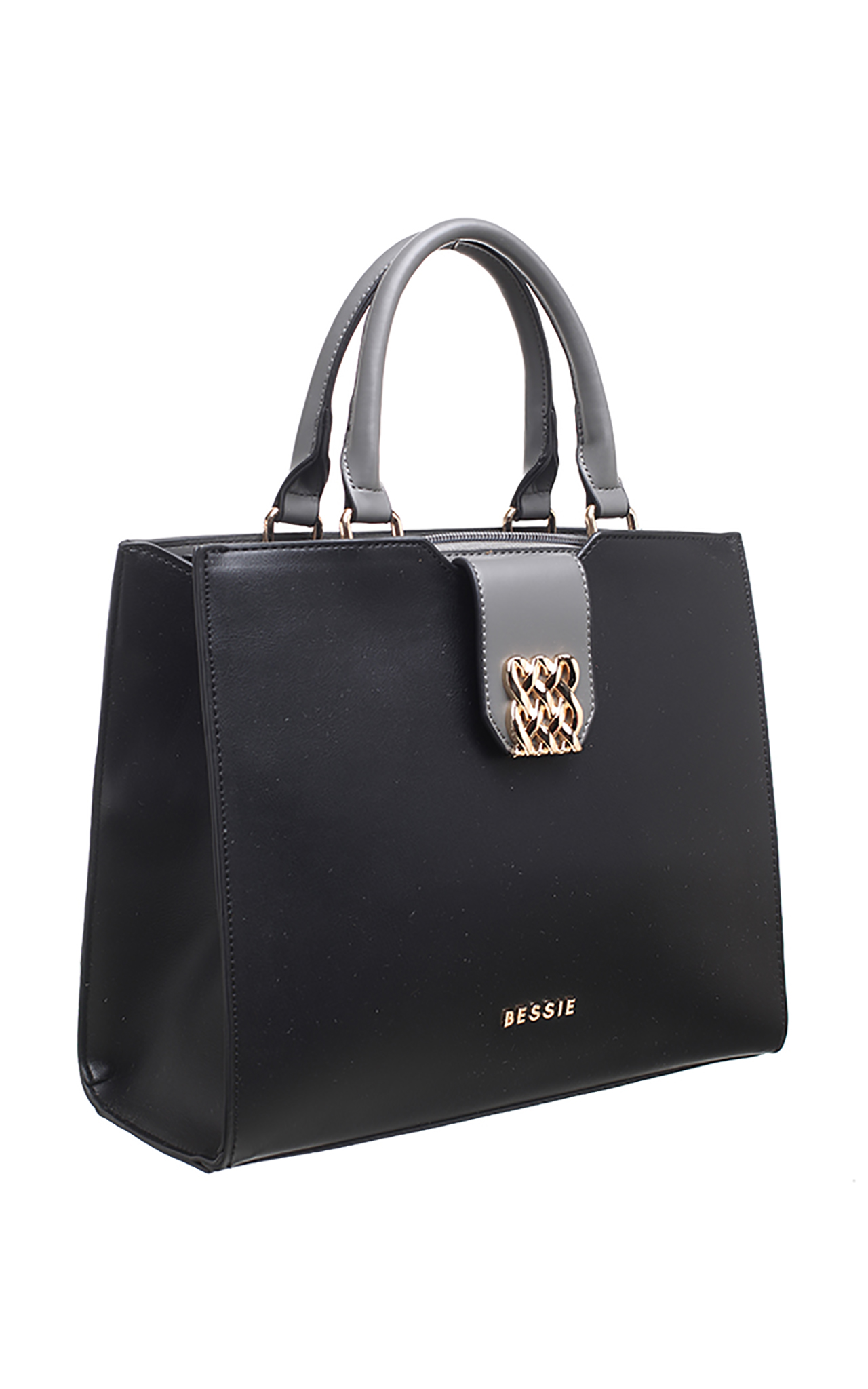 BESSIE LOGO PRINT TWO TONE TOTE – Bessie London