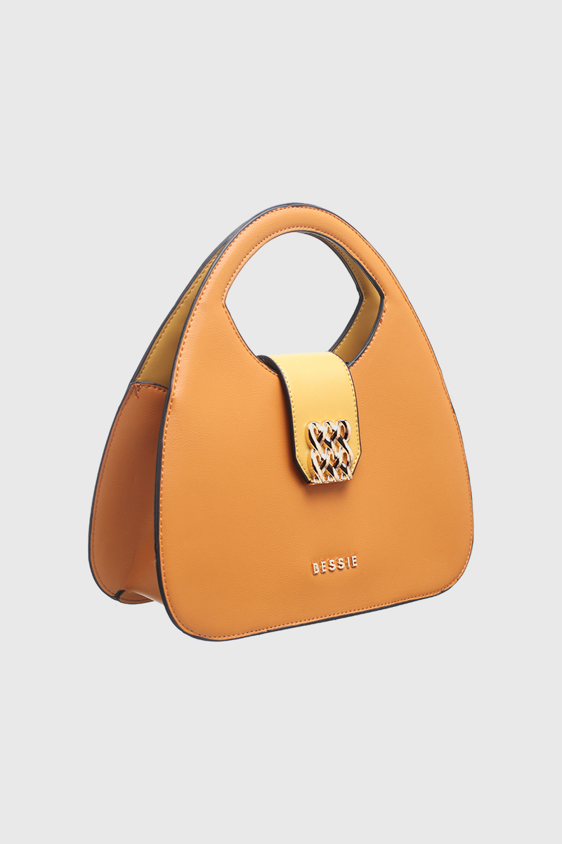 Bessie London Designer Inspired Handbag With Detachable Purse Brown