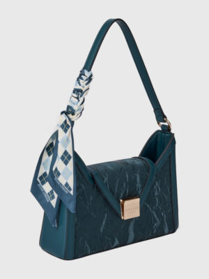 SCARF VELVET UNDERARM BAG
