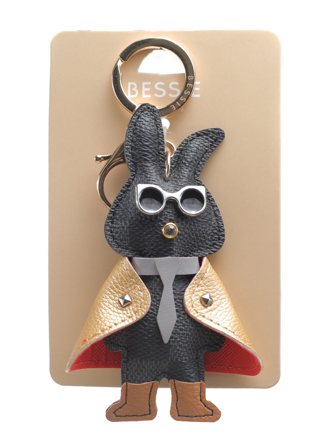 VASSAGO Stainless Steel Animal Keychain | Hollow Out Wolf, Bear, Lion Design Key Ring For Backpack & Purse