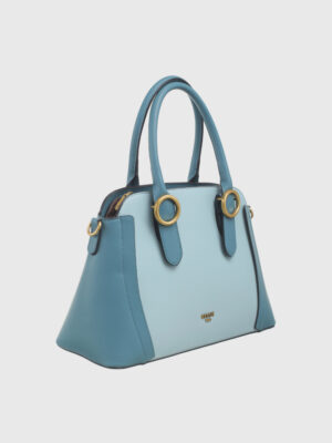 COLOUR BLOCK SHELL SHAPE TOTE