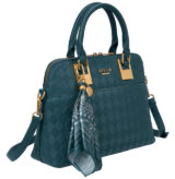 EMBOSSED TOTE WITH SCARF CHARM