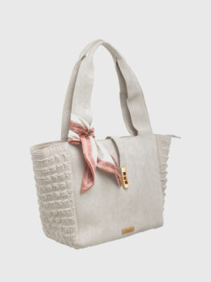 SUEDE SHOULDER BAG WITH SCARF