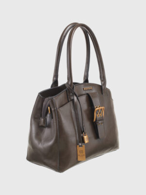 BUCKLE SHOULDER BAG WITH CHARM