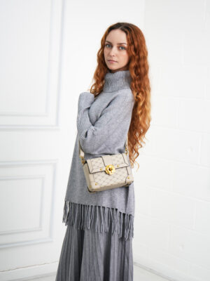MONOGRAM FLORAL LOCK CROSSBODY BAG