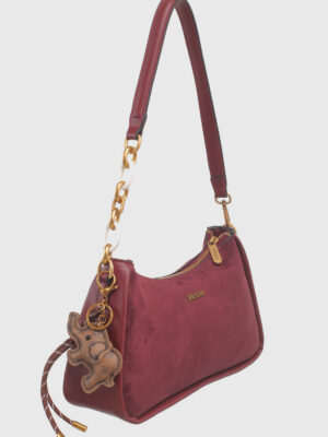 SUEDE CHARM BAGUETTE BAG