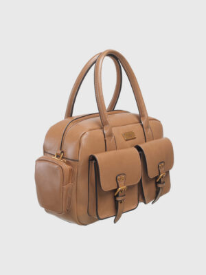 BUCKLE TWIN POCKET TOTE BAG