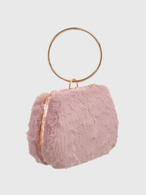 GLAM FURRY CLUTCH BAG