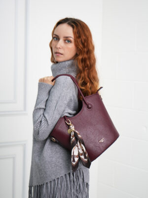 ELEGANT SCARF SHOPPER BAG