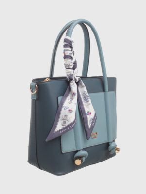COLOURBLOCK SCARF TOTE BAG