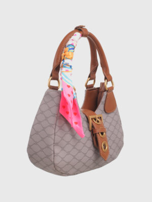 MONOGRAM BUCKLE SADDLE BAG