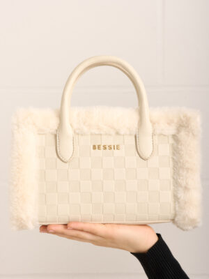 TEDDY FURRY BARREL BAG