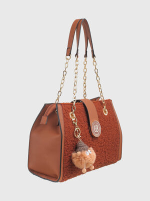 PLUSH CHAIN SHOULDER BAG