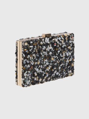 STONE LOOK EVENING CLUTCH BAG