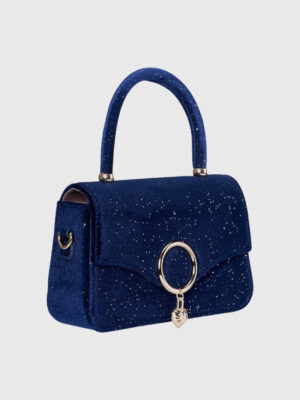 VELVET STARDUST CLUTCH BAG