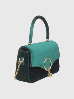 VELVET STARDUST CLUTCH BAG