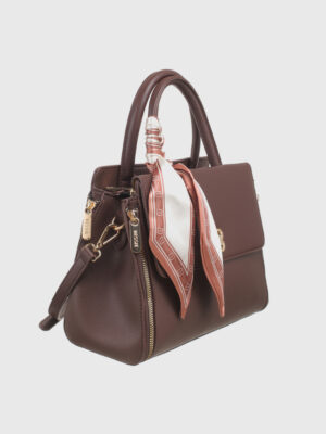 STRUCTURED FLAP TOTE BAG