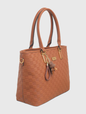 TEDDY CHECK TOTE BAG