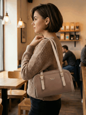 MODERN BELTED BARREL BAG