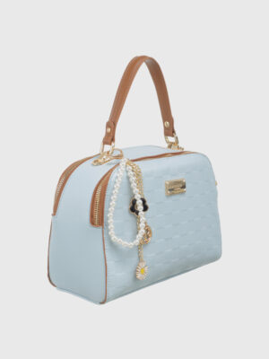 ELEGANT CHECK DOME SATCHEL