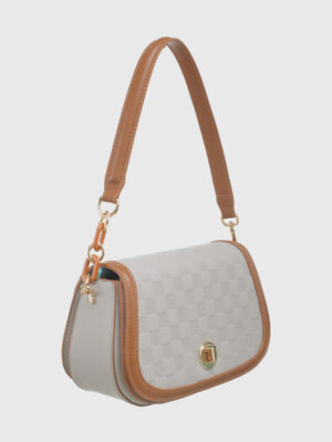 CHECK FLAP SHOULDER BAG