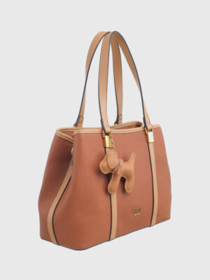 TWO-TONE CHARM TOTE BAG