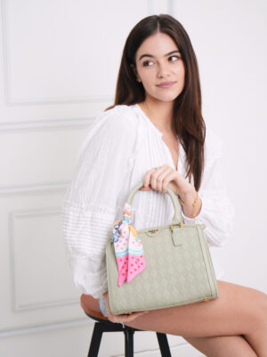 STRUCTURED DIAMOND TOTE BAG