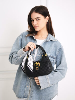 CHECKERBOARD BUCKLE MINI TOTE BAG