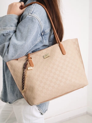 CHARMING CHECKERBOARD SHOULDER BAG