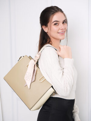 TWO-TONE OFFICE TOTE