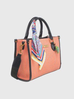 MODERN STRIPED TOTE BAG