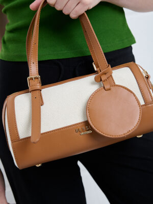 CANVAS STRUCTURED BARREL BAG