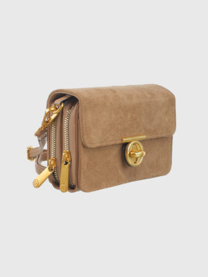 SUEDE STRUCTURED CROSSBODY