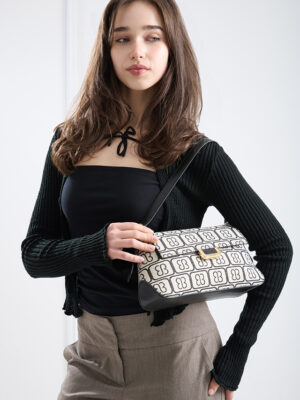 SIGNATURE MONOGRAM SHOULDER BAG