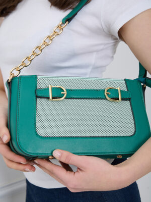 STRUCTURED TWO-TONE CROSSBODY