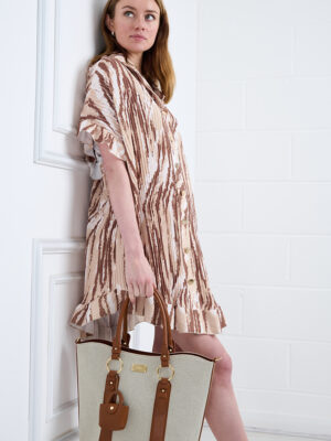 CANVAS  STRIPED TOTE