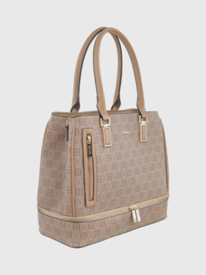 MONOGRAM CANVAS STRUCTURED TOTE