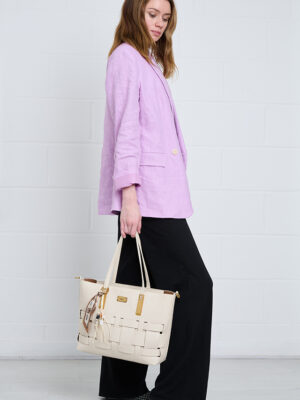 WEAVE STRUCTURED SHOULDER BAG