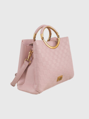 CHECKERBOARD RING HANDLE TOTE