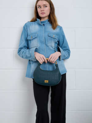 CHECKERBOARD TWIST HANDLE MINI HANDBAG