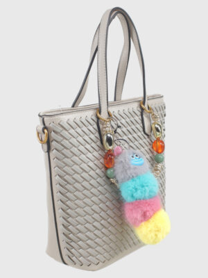 WOVEN SCULPTED SHOULDER BAG