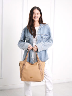 SLOUCHY PEBBLED SHOULDER BAG