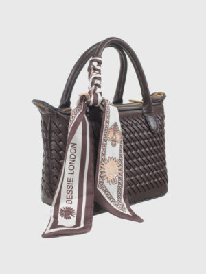 WOVEN SCARF MINI TOTE